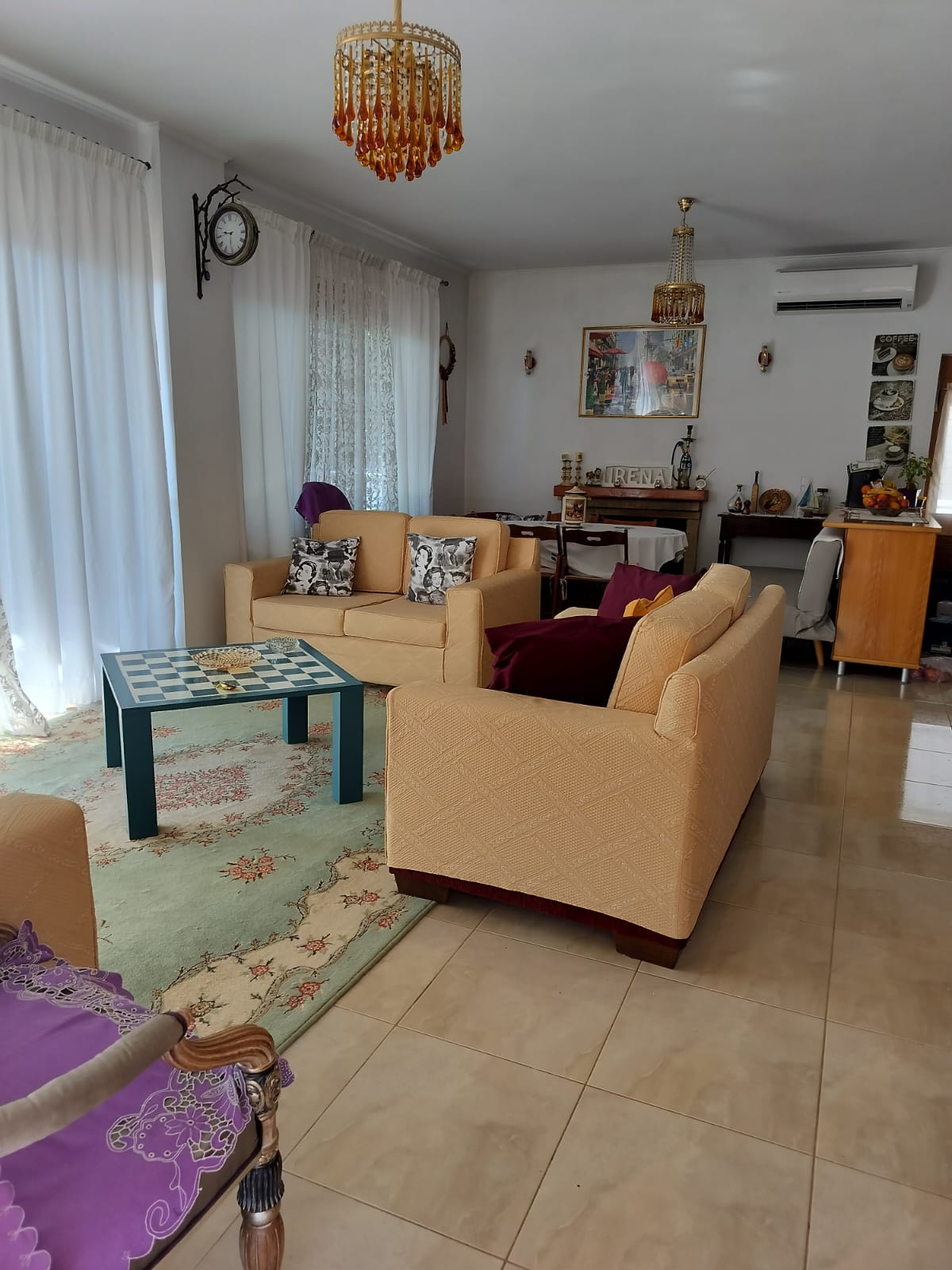 Living and dining area at Porto Germeno Villa
